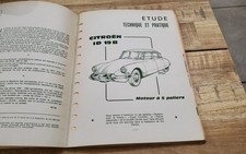 Revue technique Citroën ds id 19 b moteur 5 paliers 1967