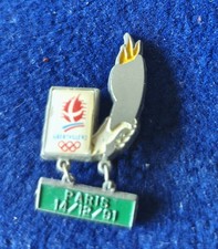 RARE PINS JO jeux olympiques Albertville 92 Parcours Flamme PARIS  14/12/1991