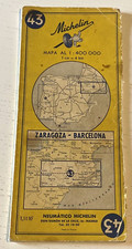Carte MICHELIN N° 43 - Zaragoza Barcelona  - 1960 - Etat Correct.