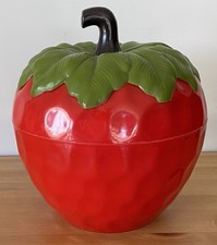 Ancien Bac à Glaçons, Seau à Glace Forme De Fraise en Plastique Vintage