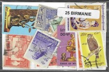 Birmanie - Burma 25 timbres différents oblitérés