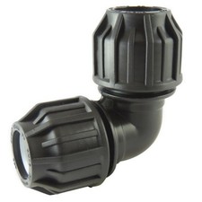 Raccord diametre 25 coude 90 polypropylène à compression pour tube PE