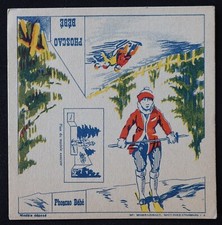 Découpage publicitaire PHOSCAO Bébé Ski luge Sport d'hiver
