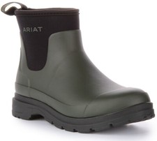 ARIAT Kelmarsh Shorty Caoutchouc Chelsea Pluie Bottes Femmes en Olive UK 3 - 8