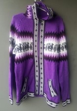Pull alpaga violet Pérou
