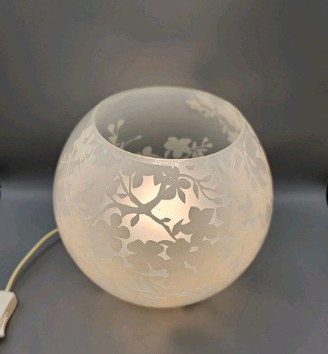 Ikea knubbig lamp glass white - glass,