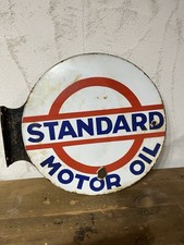 Plaque Émaillée Email Japy Beautor STANDARD MOTOR OIL  Esso Rockefeller 1920