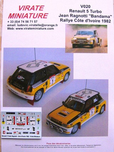 V020 renault turbo - 5, rallye
