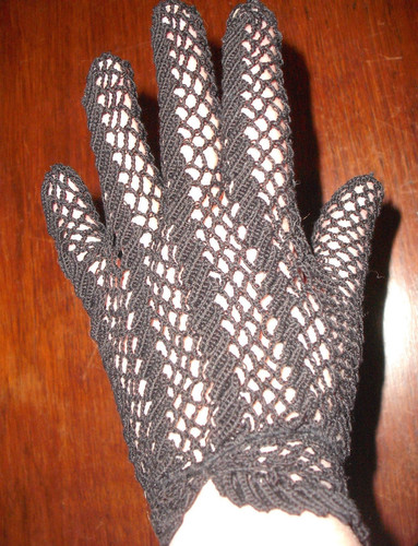 Paire gants noirs anciens - noirs,