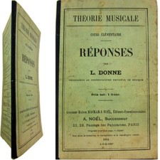 Théorie musicale cours élémentaire Réponses 1904 L Donne musique solfège