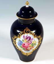 Meissen lidded porcelain vase - meissen,