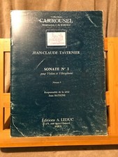 Jean-Claude Tavernier Sonate n°1 pour violon et vibraphone partition éd. Leduc