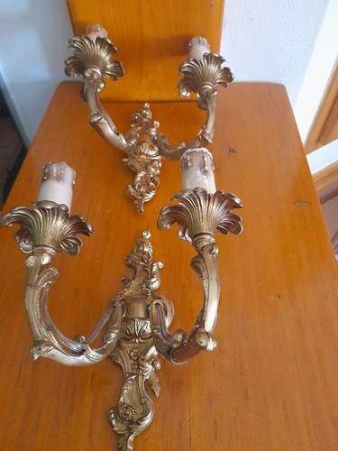 Paire appliques bronze - d'appliques,