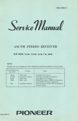 Service manuel instructions - service,