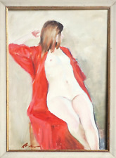 Jeune Femme Nue  -    huile sur toile , signée - oil painting nude woman