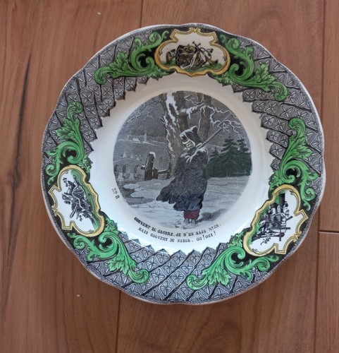 Assiette faience creil - assiette,