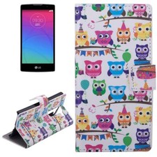 Sac de Protection Téléphone Housse Couverture Cadre pour LG Spirit Hiboux Fête