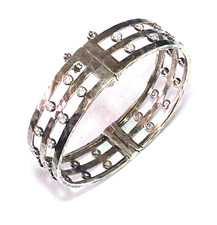 Sterling Silpada Hammered CZ