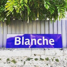 plaque émaillées anciennes Metro Paris - Blanche 