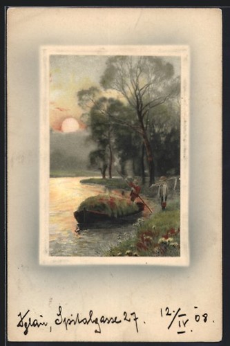 Carte postale artiste - carte, d'artiste