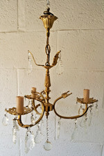 Ancien lustre à 3 bras de