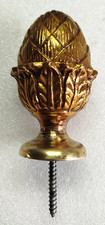 Boule d'Escalier en Laiton Forme Pomme de Pin à Visser TBE