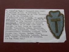 US WW2 - patch 36° Division d'Infanterie - débarquement Provence - attribué