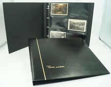 CLASSEUR ALBUM SAFE NOIR + 25 FEUILLES FOND NOIR POUR 300 CARTES POSTALES