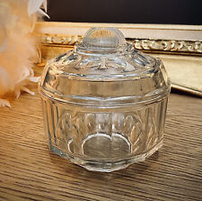 Sucrier / Bonbonnière en Verre moulé . Art Déco c.1940