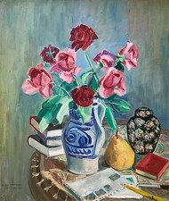 Pierre MATTHEY  (1927-2014)  nature morte en huile sur panneau