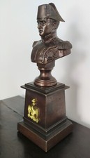 BUSTE EN BRONZE DE NAPOLÉON EMPEREUR SUR SOCLE PIÉDESTAL - EMPIRE AIGLE IMPERIAL