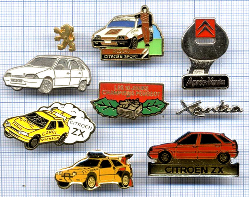 Lot pin peugeot logo - logo, citroen