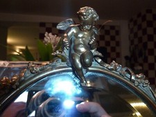 miroir signé tahan paris bronze