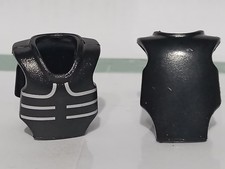 PLAYMOBIL X2 GILETS PARE-BALLES NOIRS POLICE GILET NOIR AGENT SWAT