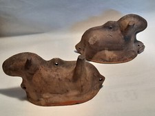 2 parties moule à biscuit Lamele, agneau de Pâques terre cuite vernissée, ALsace