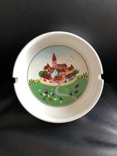 ⭕  joli cendrier  VILLEROY & BOCH décor naïf LAPLAU