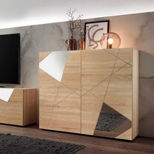 Buffet haut en bois de chêne