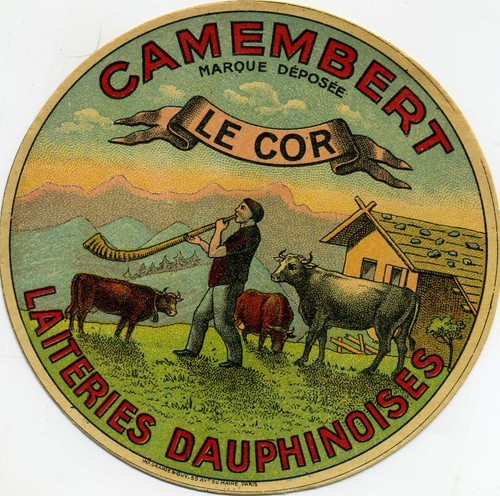 Etiquette fromage ancienne - de,