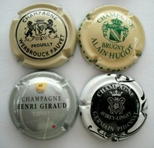 lot de 4 capsules de champagne : PIDANSAT. GIRAUD. HOGOT. WERBROUCK FAUVET