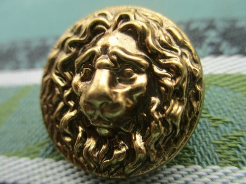 Bouton ancien lion laiton - lion,