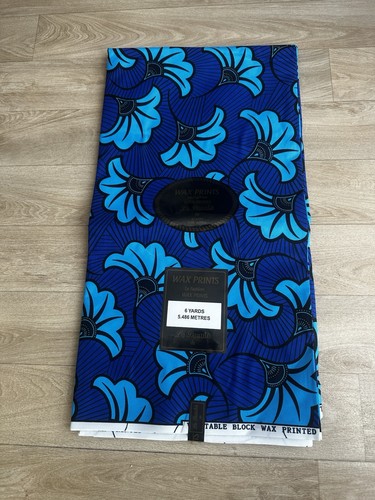 Tissu wax polycoton fleurs de - ,