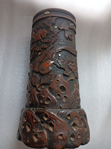 Pot bambou bitong ancien - bambou,