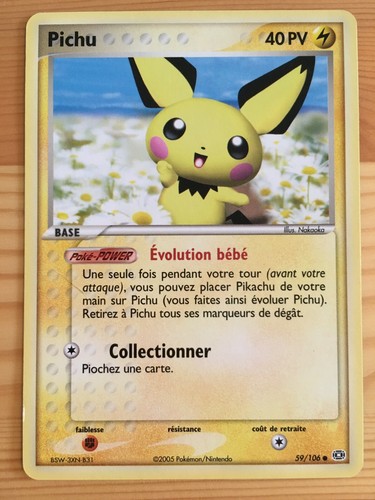 Carte pokémon commune pichu - pokémon,