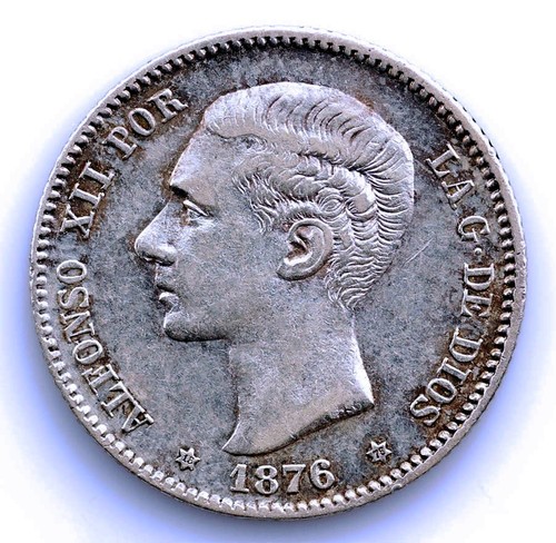 Spain alfonso xii peseta - xii.,