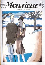 Postcard ads Publicité MONSIEUR la mode & le sport Edit CASTELET n1