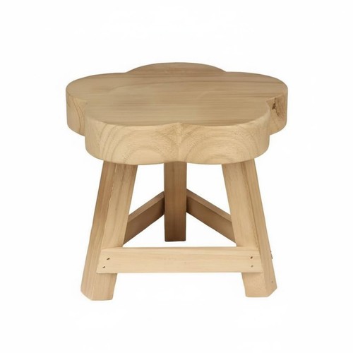Tabouret fleurs bois - fleurs,