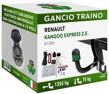 Attelage Fixe pour Renault KANGOO EXPRESS Z.E. Mini-fourgonnette 20+ 13 câblage