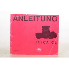 Leica CL Mode D 'em Ploi / Leitz CL Instructions / Mode D'Emploi / Allemand