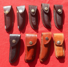 Lot de 9 Etuis en Cuir pour Couteaux  !