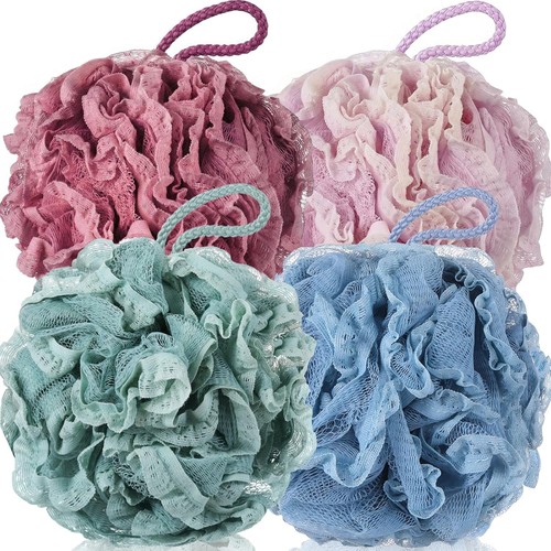 Pack loofah bath sponge - 4, lace